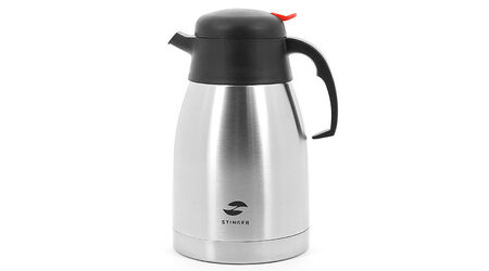 купите Термо-кофейник серебристый c чёрными вставками 1,5 л Stinger HY-CP301-1 в Москве