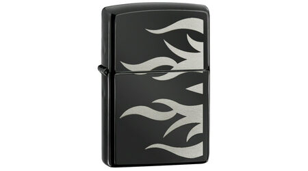 купите Зажигалка Zippo 24951 Ebony Tattoo Flame (черный глянец с металлическими языками пламени) в Москве