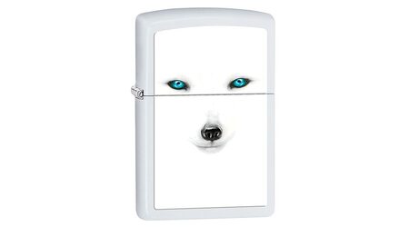купите Зажигалка Zippo 28272 BS Artic Fox White Matte (белая матовая, фото песца с голубыми глазами) в Москве