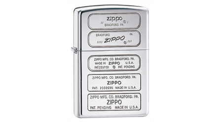 купите Зажигалка Zippo 28381 Zippo Bottom Timeline Stamp High Polish Chrome (зеркальный хром, гравировки днищ зажигалок) в Москве