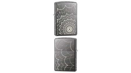 купите Зажигалка Zippo 28527 Spider Web Black Ice (тонированный цирконием зеркальный хром, рисунок паучьей сети) в Москве