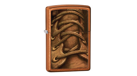 купите Зажигалка Zippo 28672 Boot Laces Toffee (коричневое тонирование крупнозернистой шлифовки хрома, рисунок шнуровки ботинка) в Москве