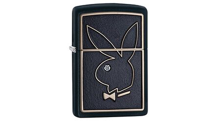 купите Зажигалка Zippo 28816 Playboy Swarovski Black Matte (черная матовая, эмблема Плейбой, камешек Сваровски) в Москве