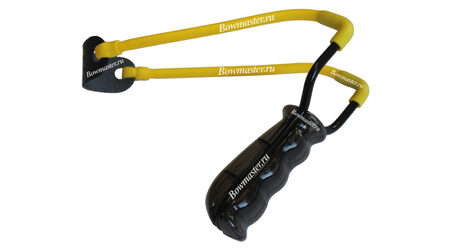 купите Рогатка детская Man-Kung MK-T5 (черная рукоять, желтая тетива) в Москве